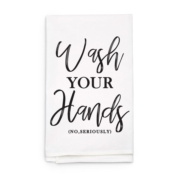 Wash Your Hands - Funny Kitchen Tea Towel – Canvastry