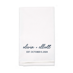 Personalized White Flour Sack Tea Towel