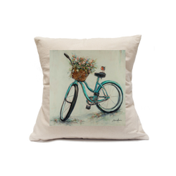 Custom Printed Natural Canvas Pillowcase with Zipper 18"x18"