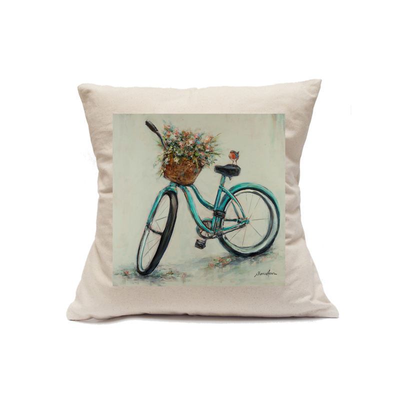 Custom Printed Natural Canvas Pillowcase with Zipper 18"x18"