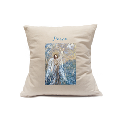 Custom Printed Natural Canvas Pillowcase with Zipper 18"x18"