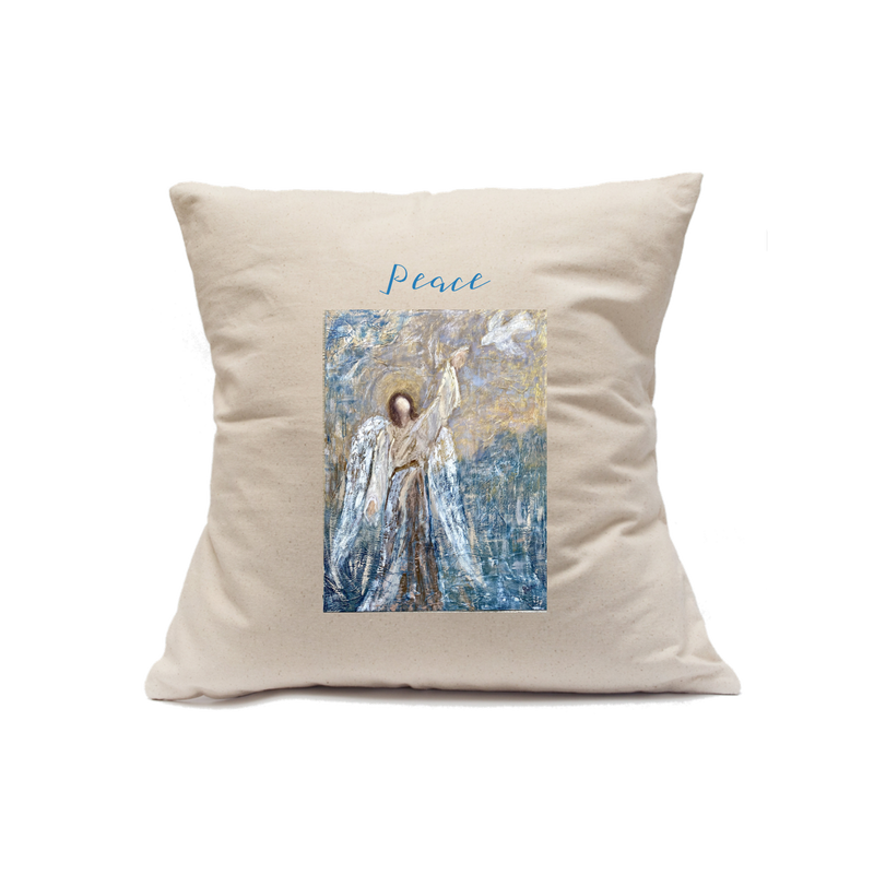 Custom Printed Natural Canvas Pillowcase with Zipper 18"x18"