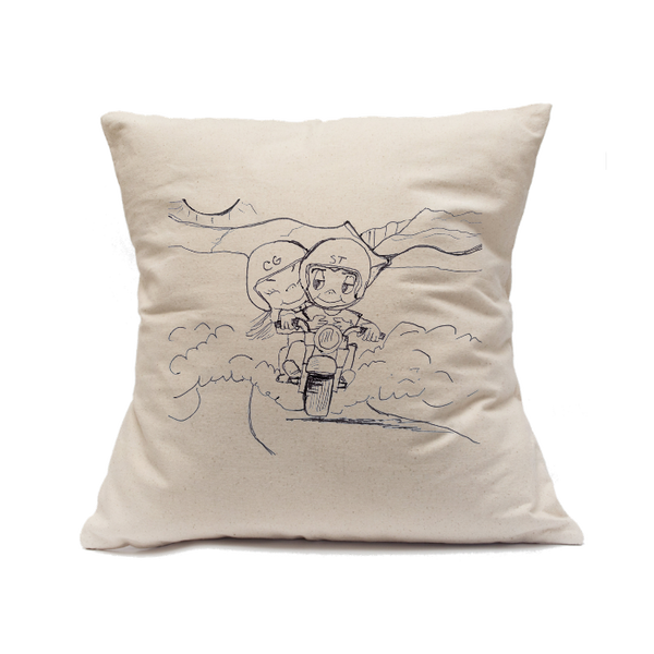 Custom Printed Natural Canvas Pillowcase with Zipper 18"x18"