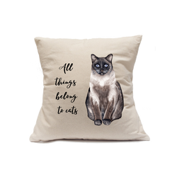 Custom Printed Natural Canvas Pillowcase with Zipper 18"x18"