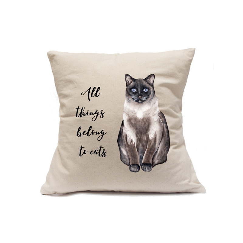 Custom Printed Natural Canvas Pillowcase with Zipper 18"x18"