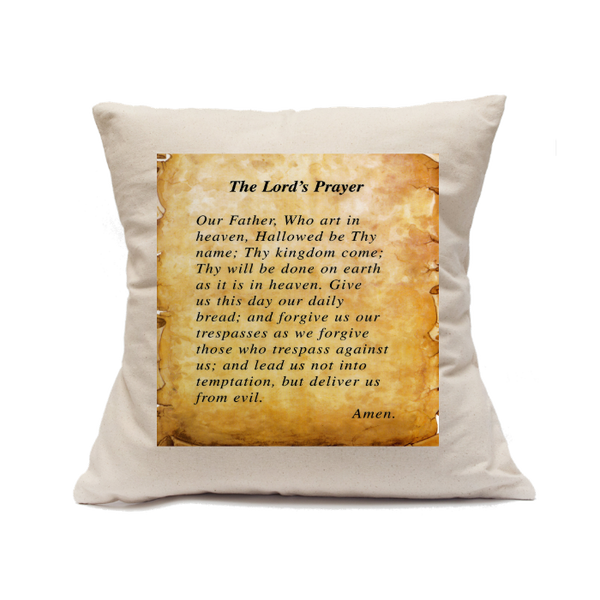 Custom Printed Natural Canvas Pillowcase with Zipper 18"x18"