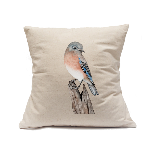 Custom Printed Natural Canvas Pillowcase with Zipper 18"x18"