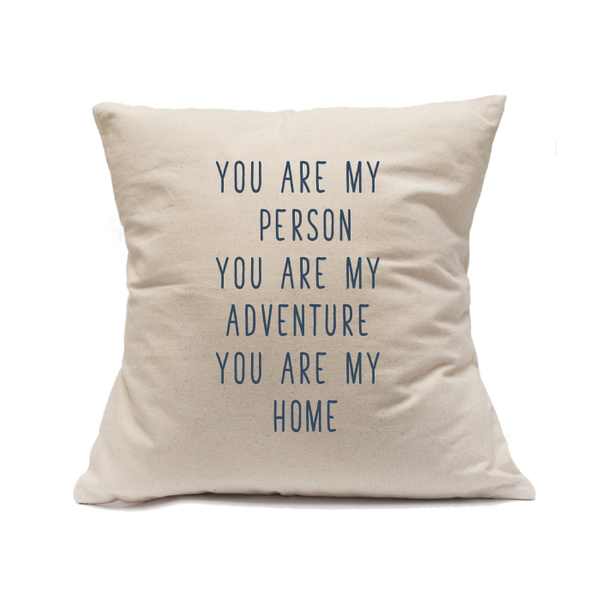 Custom Printed Natural Canvas Pillowcase with Zipper 18"x18"