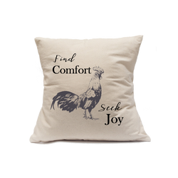 Custom Printed Natural Canvas Pillowcase with Zipper 18"x18"