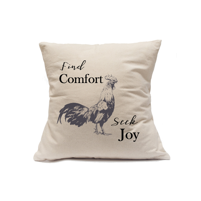 Custom Printed Natural Canvas Pillowcase with Zipper 18"x18"