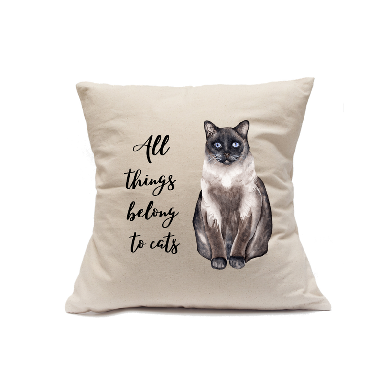 Custom Printed Natural Canvas Pillowcase with Zipper 18"x18"